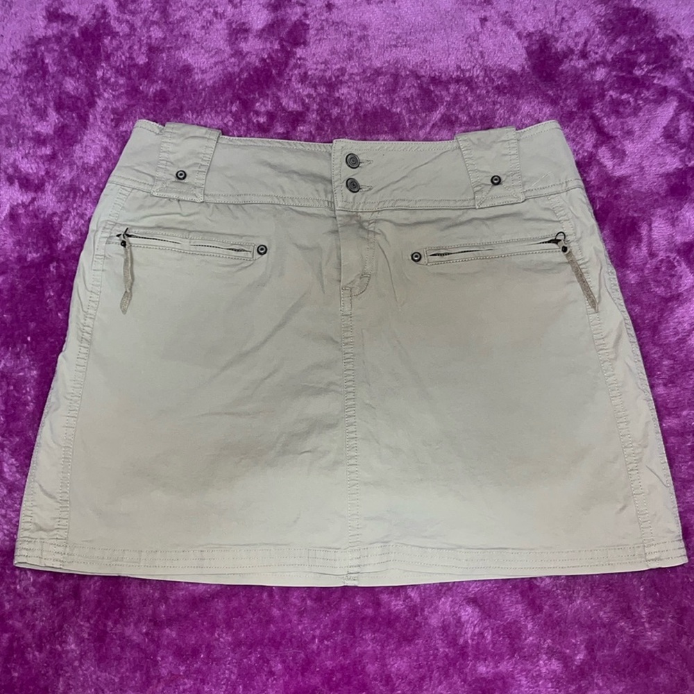 Fashion Bug Tan Skort with Zipper Pockets
